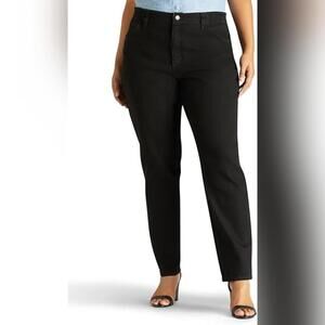 NWT Lee Women's Plus Size Relaxed Fit Side Elastic Tapered Leg Jeans, 20W